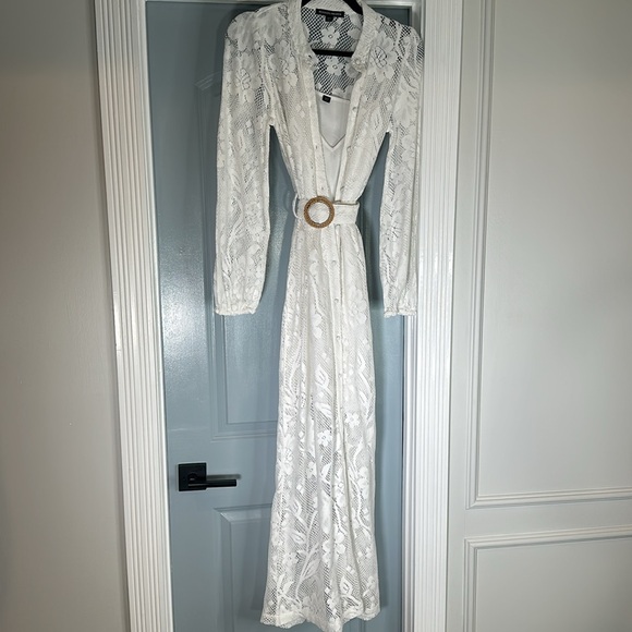 Boston Proper Lace Button Up Maxi Dress- Excellent condition worn once - Picture 7 of 12